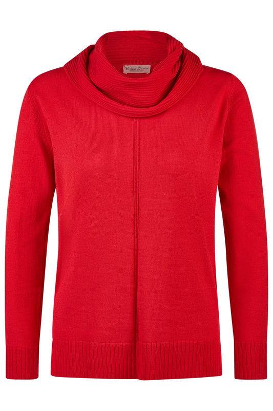 45020052 Cowel Neck Knit Jumper Red