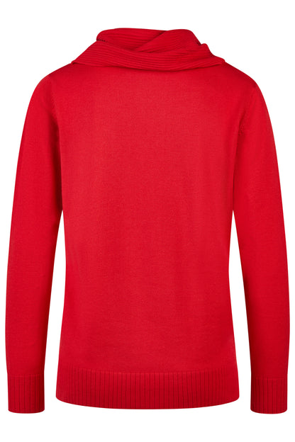 45020052 Cowel Neck Knit Jumper Red