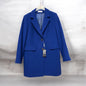 503-4058 Hip Length Stitich Detail Wool Royal Blue