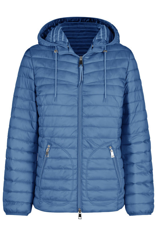 50490062 Padded Short Stripe Detail Coat Blue