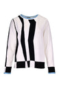 509904 O-Neck Design Jumper Black/Blue