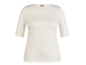 54-213308 S/S O-Neck Small Studs Top Cream
