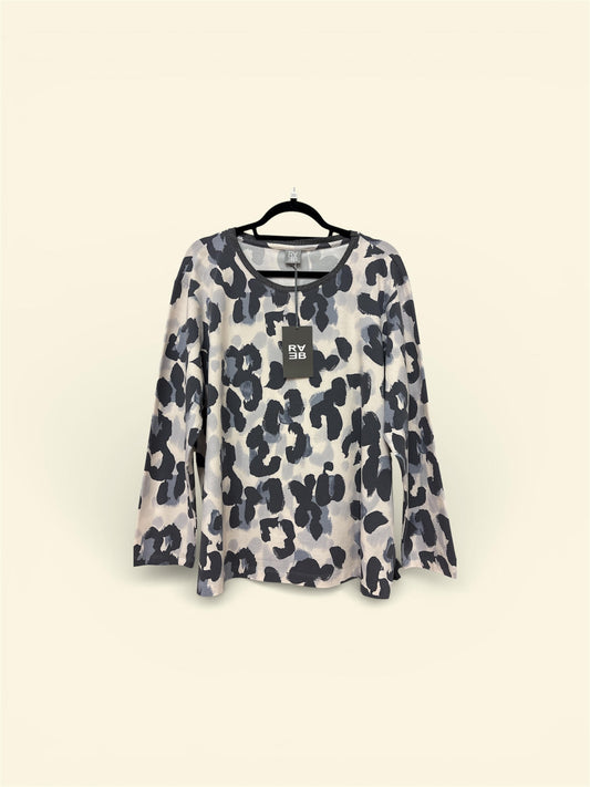 55-224352 Glitter Neck With Grey Print Grey