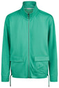55020062 Zip Up Funnel Neck Motif Pocket Kelly Green