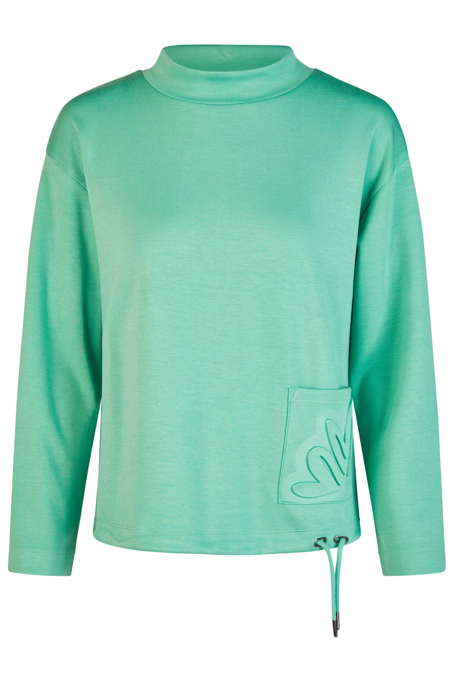 55040062 Funnel Neck Sweat Top Motif Poc Green
