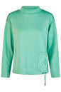 55040062 Funnel Neck Sweat Top Motif Poc Green