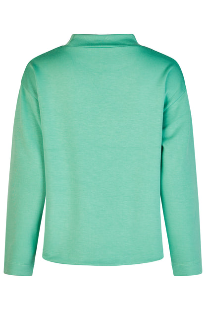 55040062 Funnel Neck Sweat Top Motif Poc Green