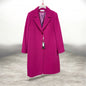 Knee Lgt Basic Wool Coat Raspberry