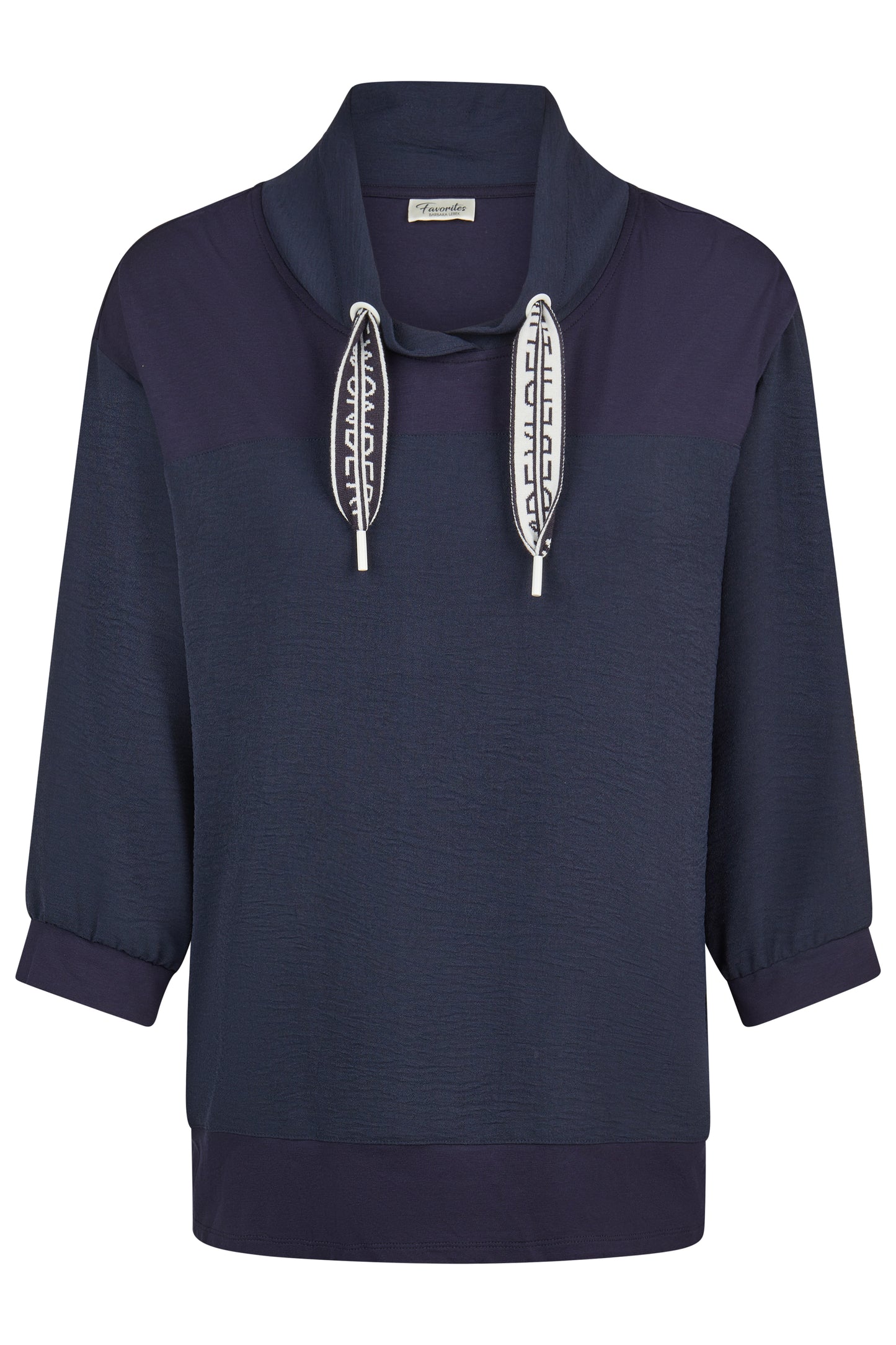 55570062 Funnel Neck Fancy String Sweat Navy