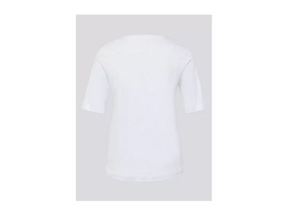 56-117311 O Neck Sh/Sl Diamonte Tee White