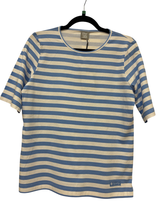 56-118350 Striped Sh/Sl Tee Blue/White