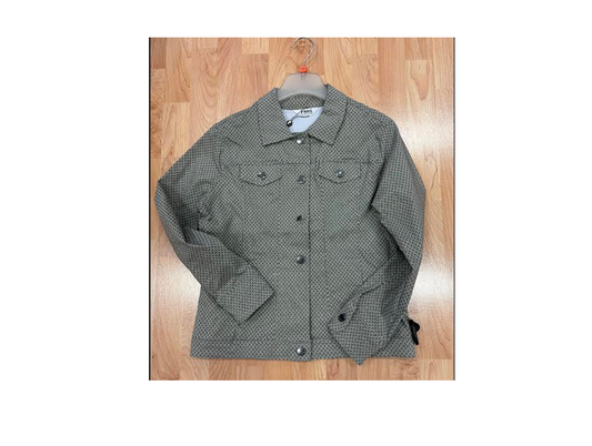565Jk BENGALINE "DENIM" STYLE JACKET Sage