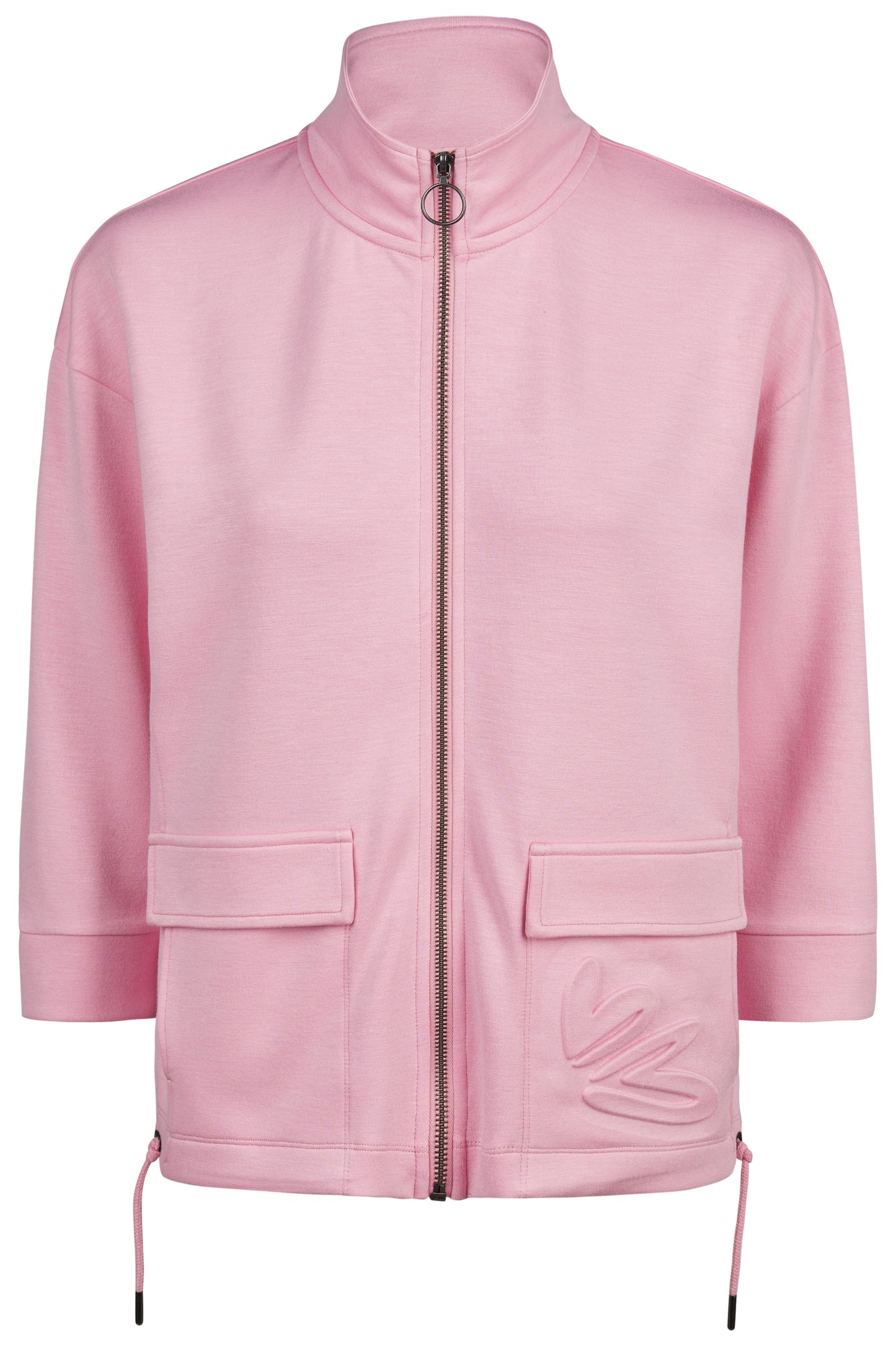 57010062 Zip Up Motif Pocket Tie Bottom Pink