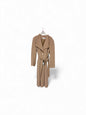 577-4201-16 Belted 1 Button Knee Coat Camel