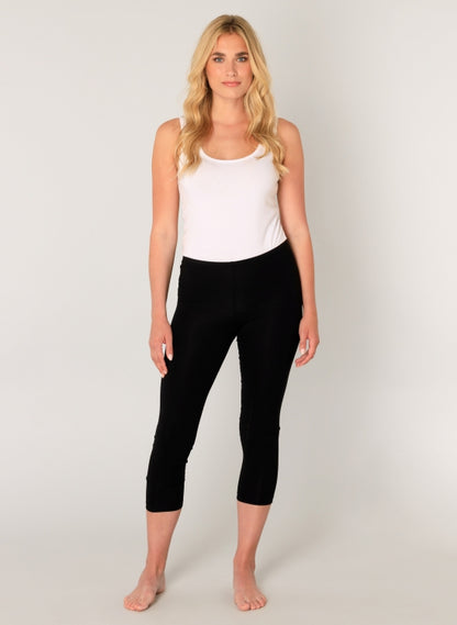6000025 short length leggings Black