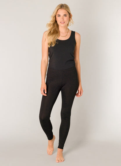 6000026 long length leggings Black