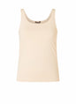 6000084 Silky Feel Strappy Vest Top Beige