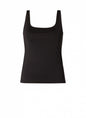 6000084 Silky Feel Strappy Vest Top Black