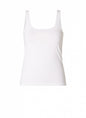 6000084 Silky Feel Strappy Vest Top White