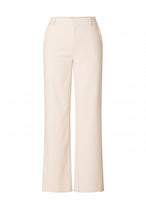 6000088 Stretch Wide Leg Button/Zip Trs Beige