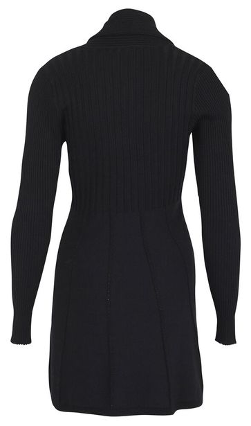 600778 Open Ribbed Cardigan Black