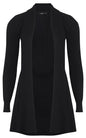 600778 Open Ribbed Cardigan Black