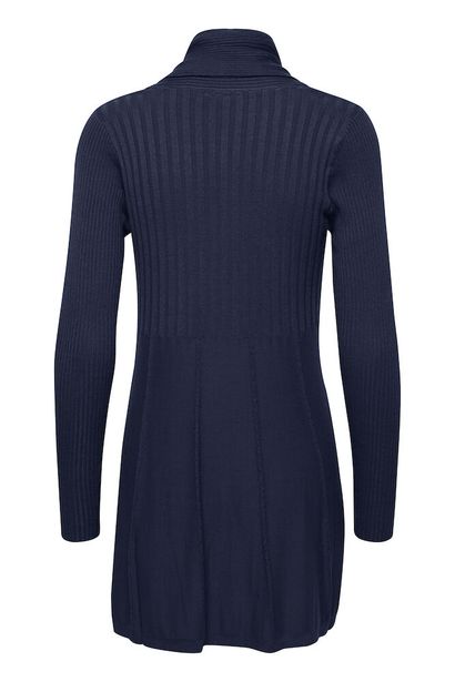600778 Open Ribbed Cardigan Navy