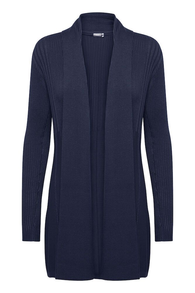 600778 Open Ribbed Cardigan Navy