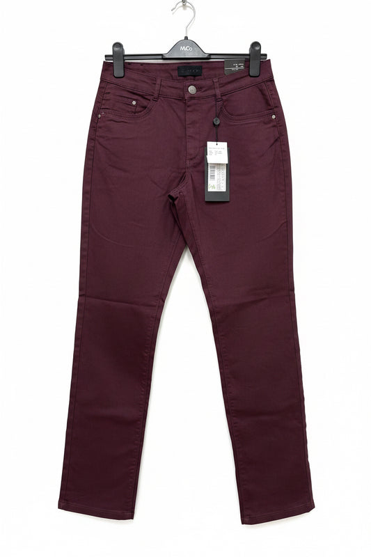 6007 VERA STITCH POCKET STRAIGHT LEG JEANS WINE