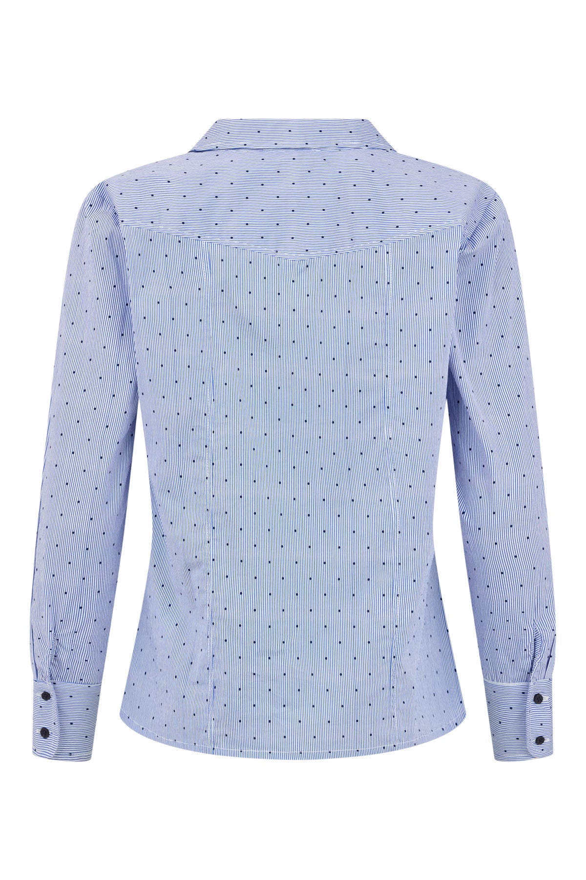 6054/6512 Pinstripe And Dot Shirt Navy/White