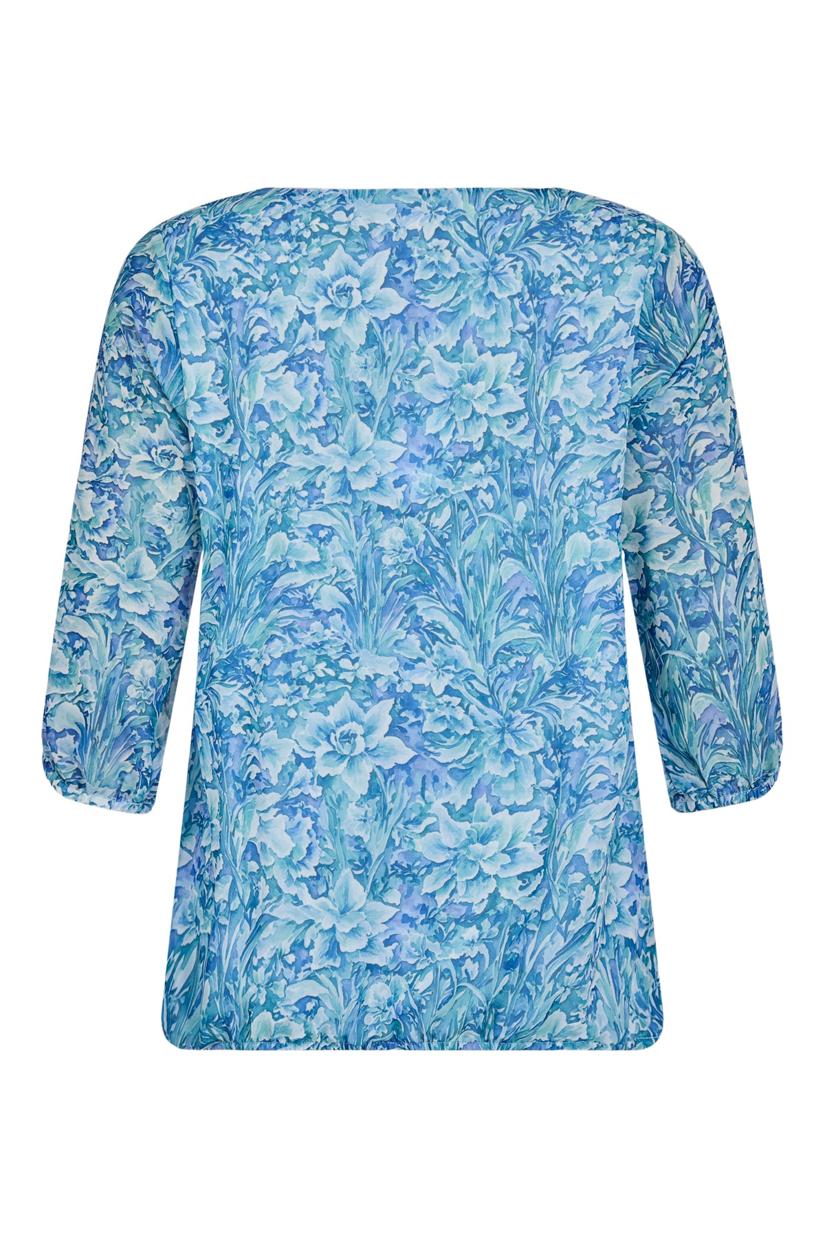 6059/6514 Long Sleeve Chiffon Top Blue