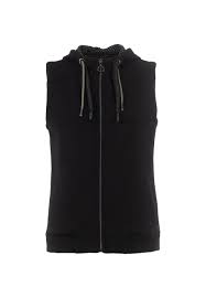 6141-505692 O/Size Jersey Zip Up Gilet Navy