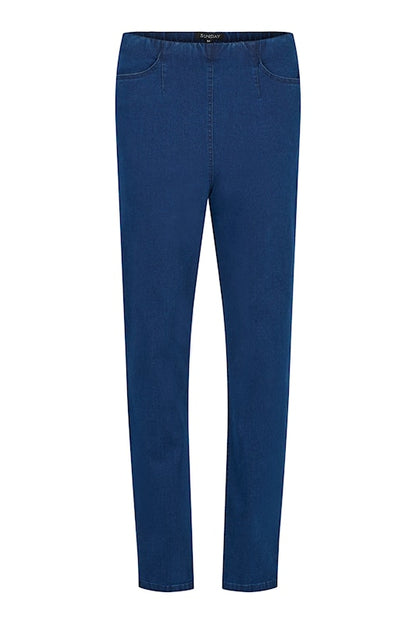 6140/6077 STRETCH STRAIGHT LEG POCKET JEGGINGS Black