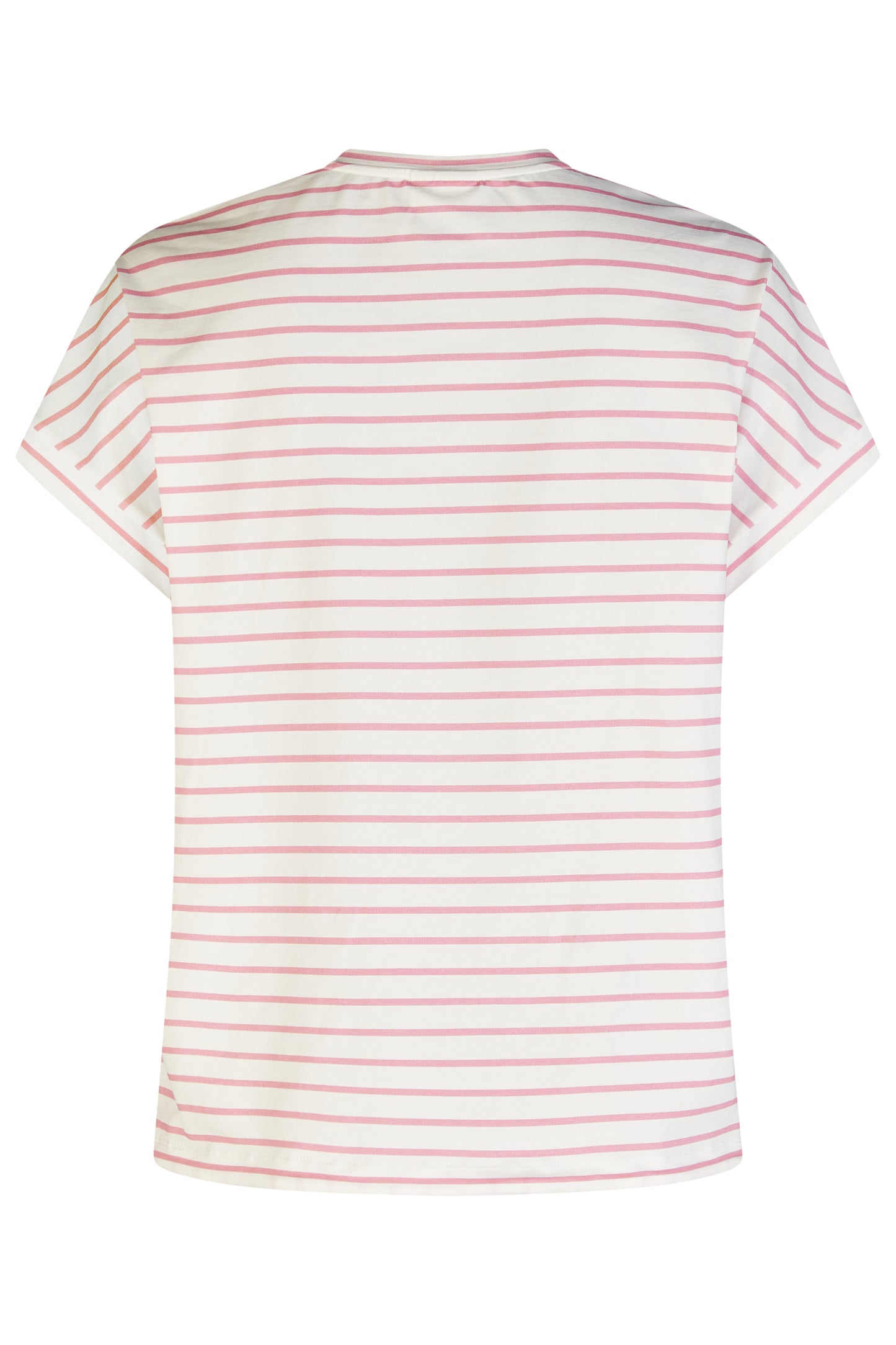 62060062 Print Front/Stripe Back Cap Slve Draw Bottom Top Pink/Khaki