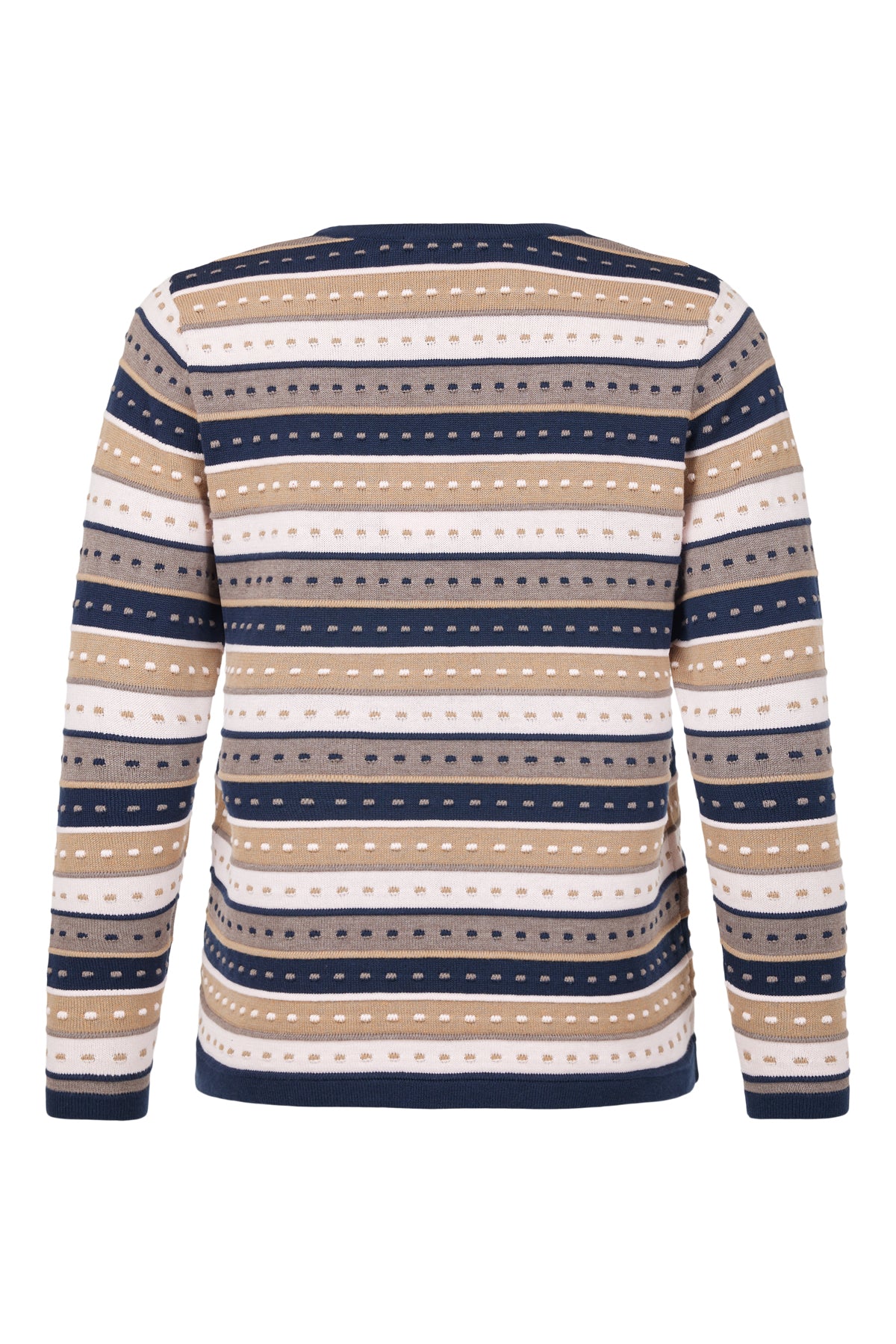 6261/6201 Stripe O-Neck Jumper Pink/Navy