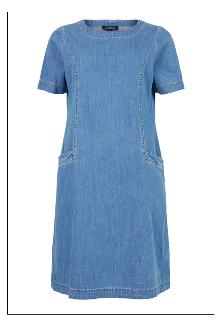 6308/6223 S/S POCKET SHORT DENIM DRESS Denim