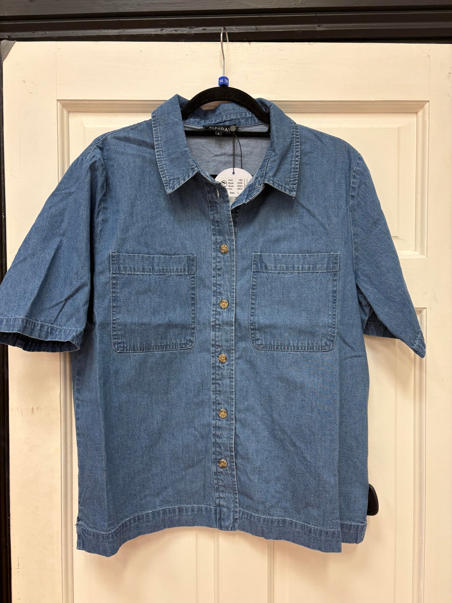 6306/6223 S/S LOOSE FIT CASUAL DENIM SHIRT Denim