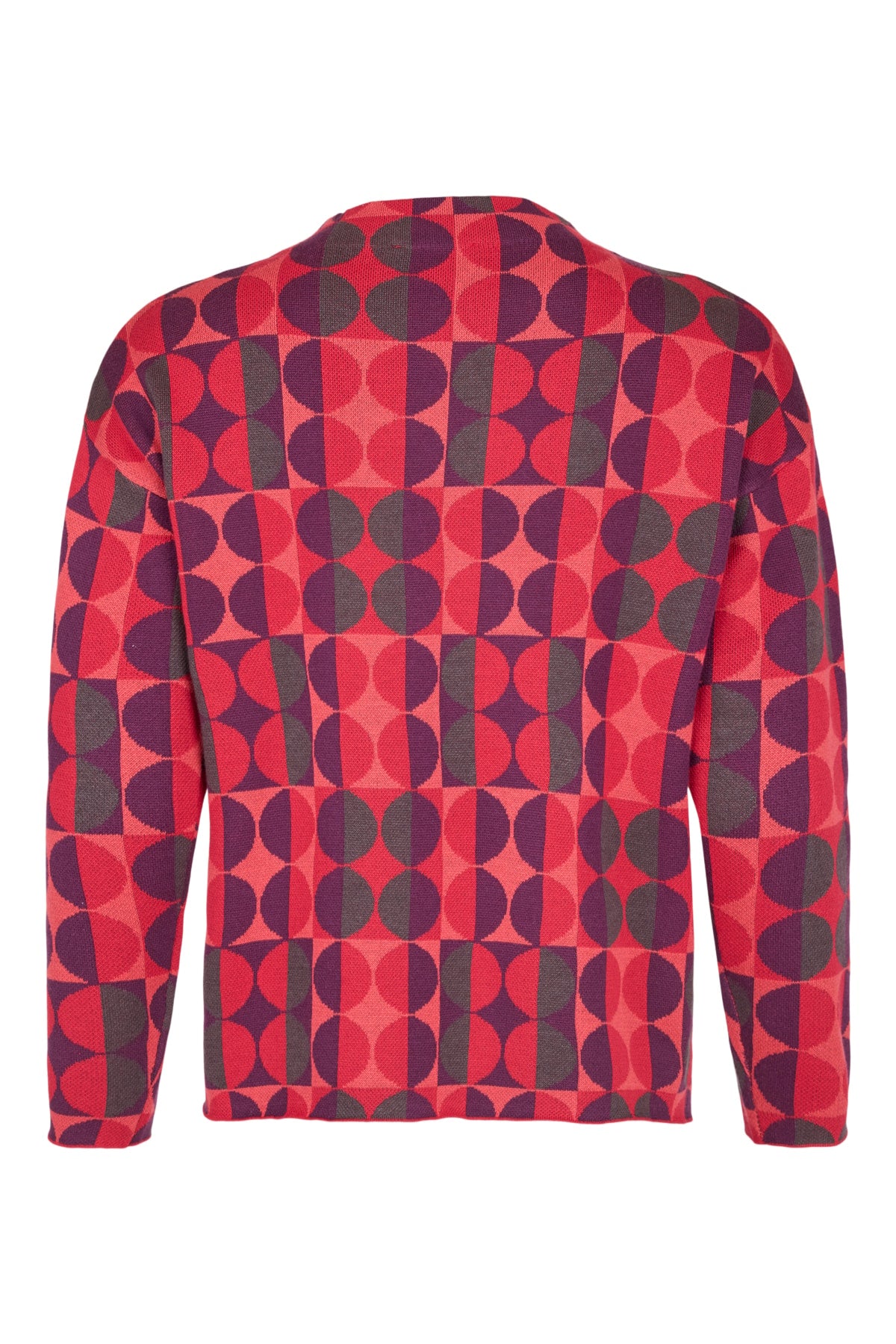 6342/6596 CIRCLE DESIGN TURTLENECK JUMPER Red