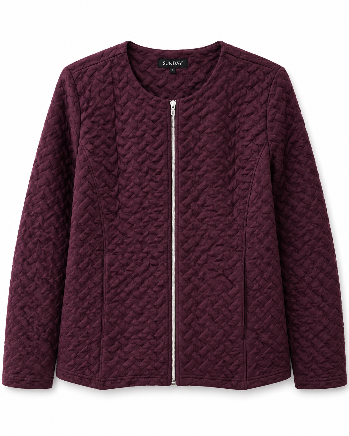 6350-6599 zip up with pockets jacket WINE