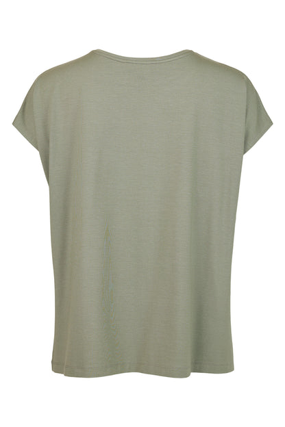 6350 6228 Sh/Sl Tee Stud Detail Khaki