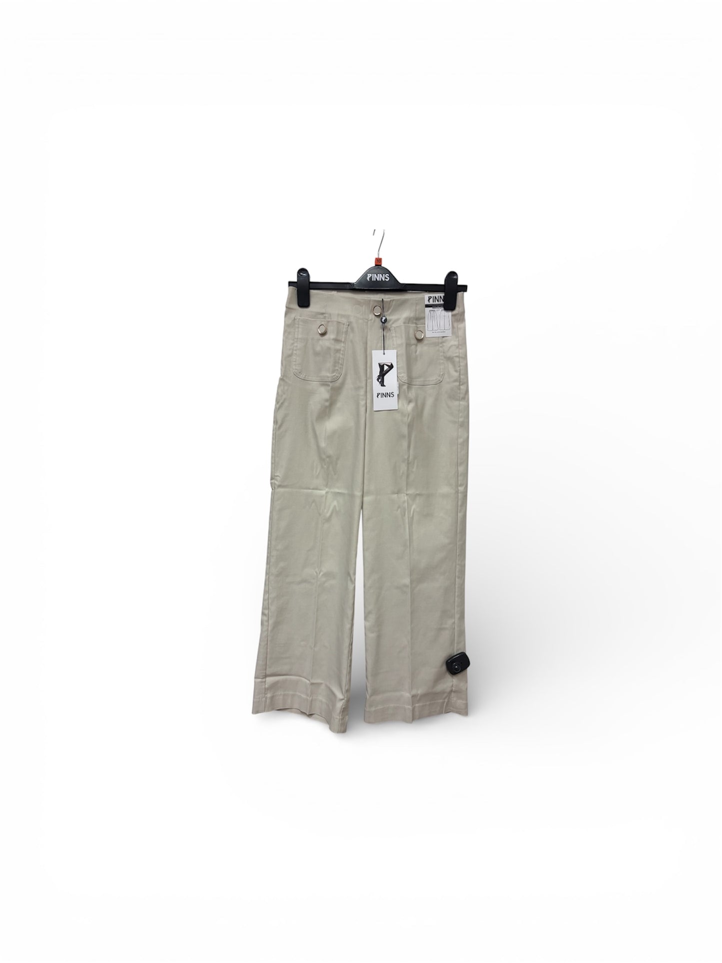 638C Wide Leg Patch Pocket 7/8 Lgt Trous Beige