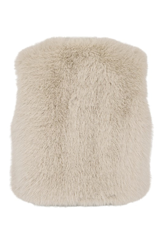 6548/6674 FUR GILET Beige
