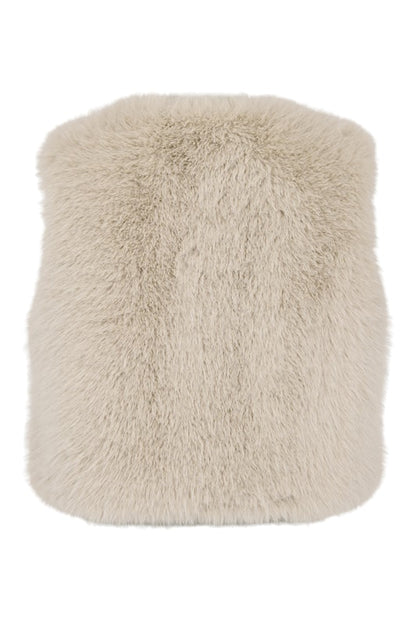 6548/6674 FUR GILET Beige