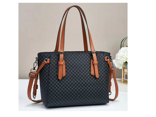 6620-6 Tote Bag Short/Long Handles Black