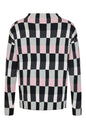 6636/6331 Square Print Boxy Jumper Pink/Black