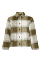 6659/6338 Super Soft Short Check Shacket Grey