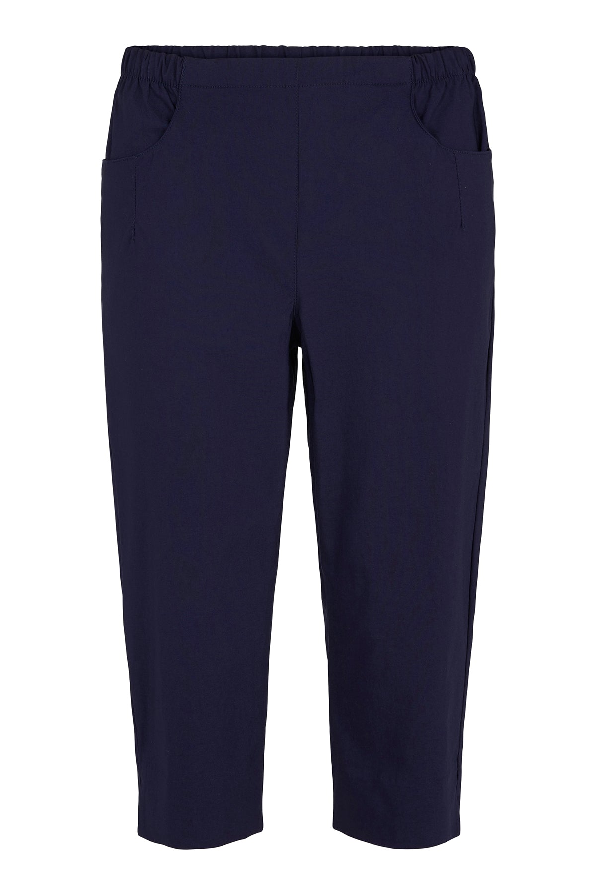 6699/6107 KNEE LENGTH SUPER STRETCHY PULL UP TROUSERS Navy