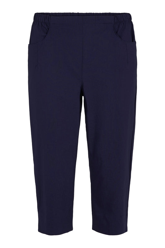 6699/6107 KNEE LENGTH SUPER STRETCHY PULL UP TROUSERS Navy