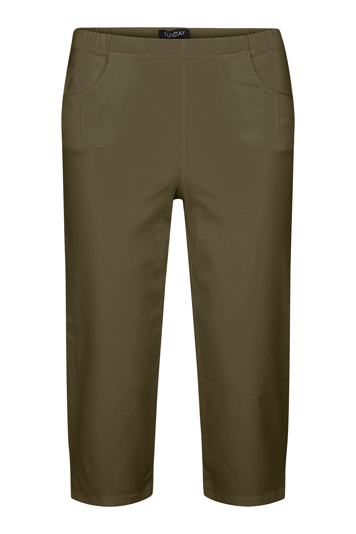 6699/6107 Stretch Pocket 3/4 Trousers Olive Green