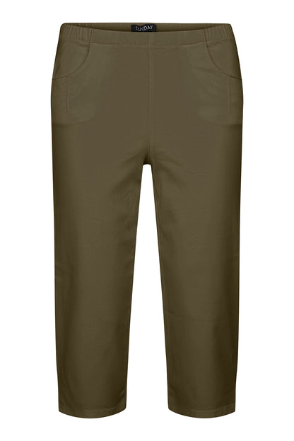 6699/6107 Stretch Pocket 3/4 Trousers Olive Green
